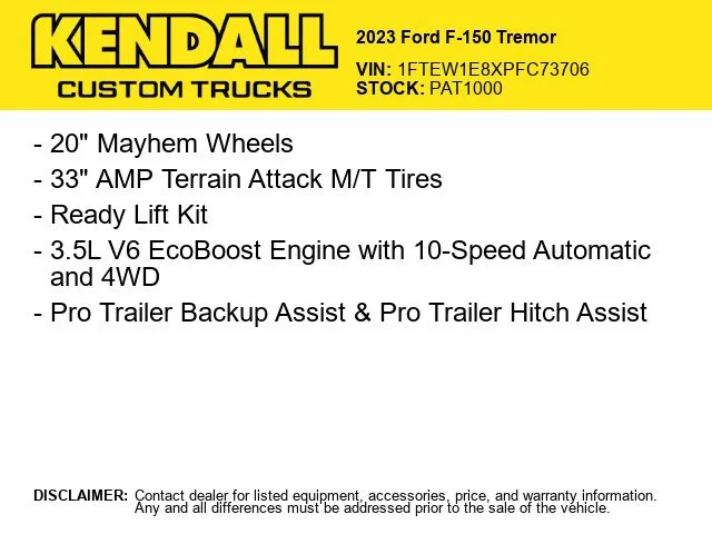 Used 2023 White Ford Tremor image 2