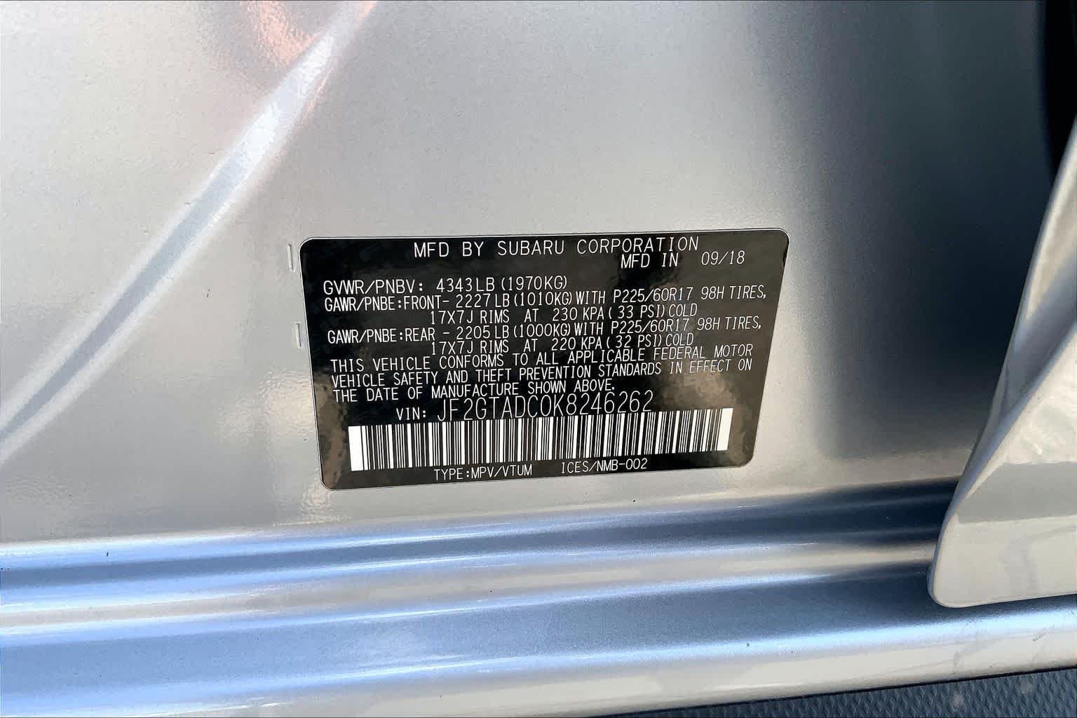 Used 2019 WHITE Subaru Premium image 29