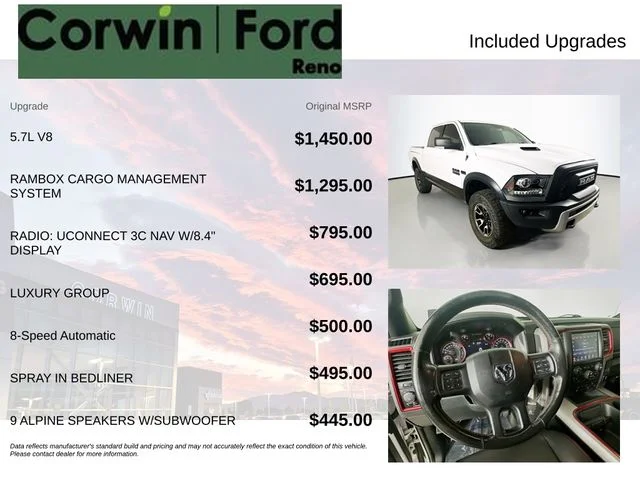 Used 2017 Bright White Clearcoat Ram Rebel image 3