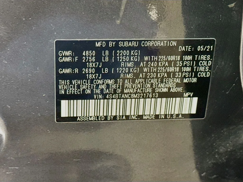 Used 2021 Gray Subaru Limited image 42