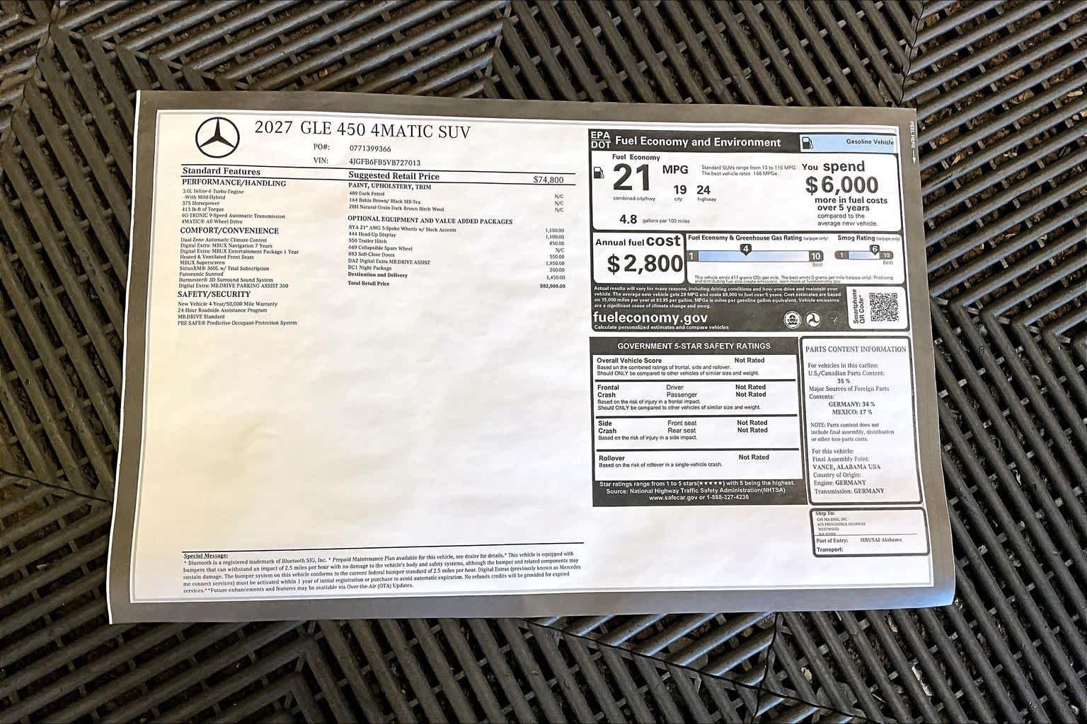 New 2027 Dark Petrol Mercedes-Benz GLE 450 image 18