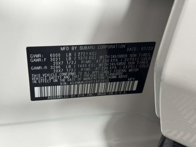 Used 2023 Crystal White Pearl Subaru Limited image 22
