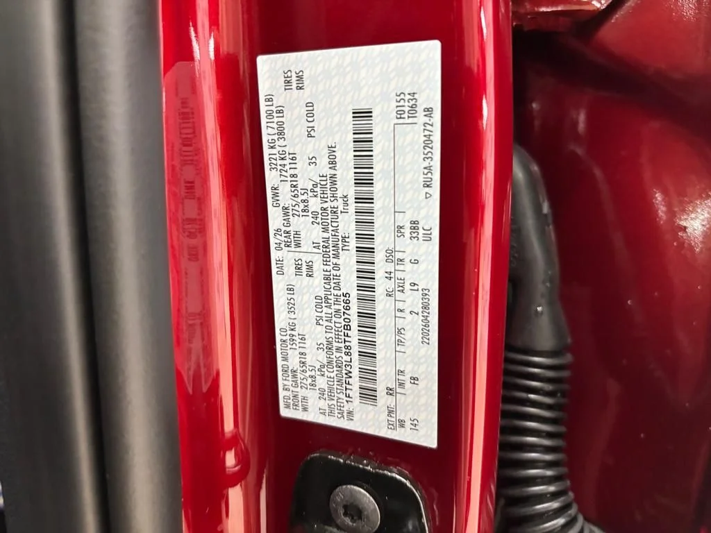 New 2026 Ruby Red Metallic Tinted Clearcoat Ford XLT image 26