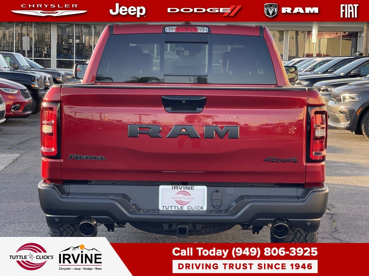 New 2026 Molten Red Pearl-Coat Exterior Paint RAM Rebel image 5