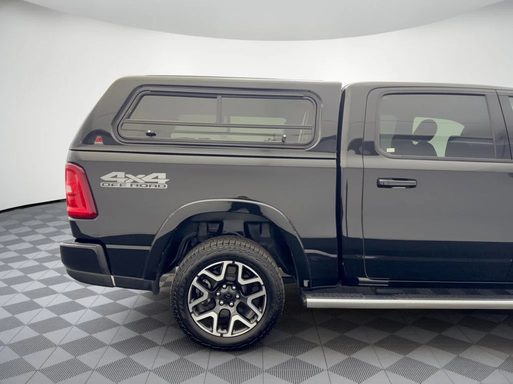 Used 2025 Diamond Black Crystal Pearlcoat Ram Laramie Crew Cab 4x4 57 Box image 8