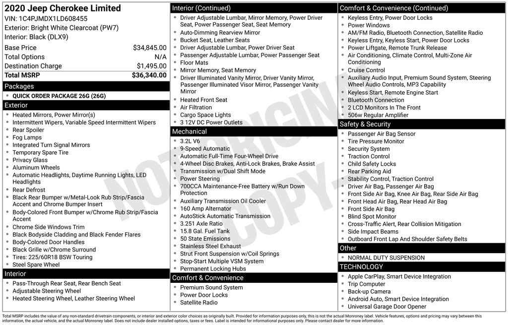 Used 2020 White Jeep Limited image 9