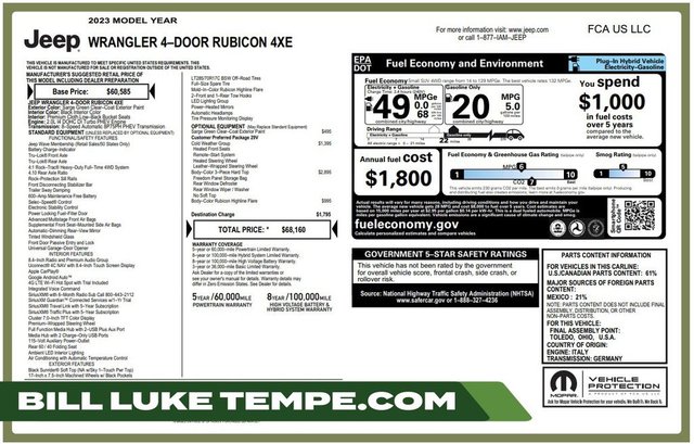 2023 Jeep Wrangler Rubicon 4xe