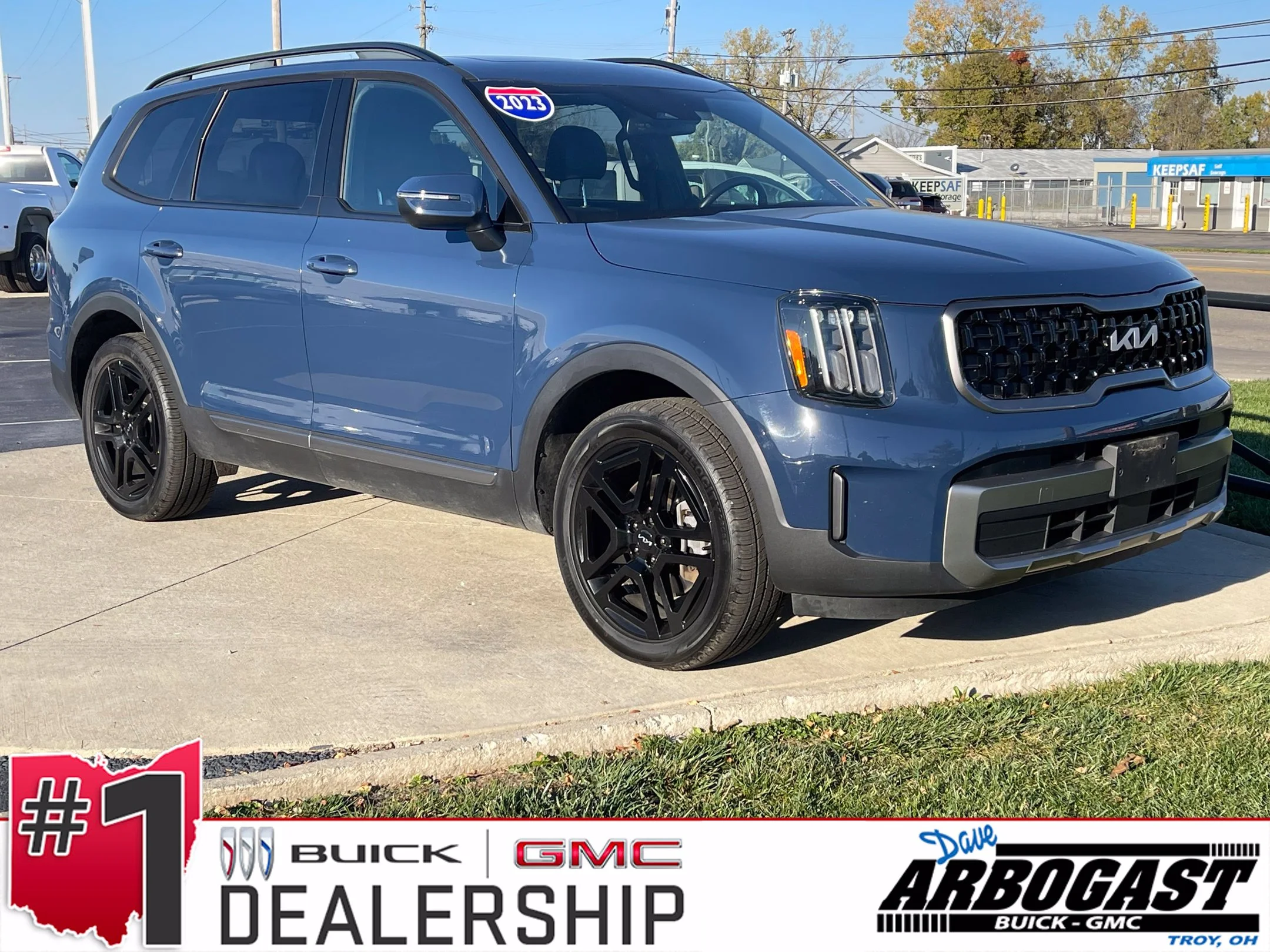 Used 2023 Midnight Lake Blue Kia EX X-Line image 1