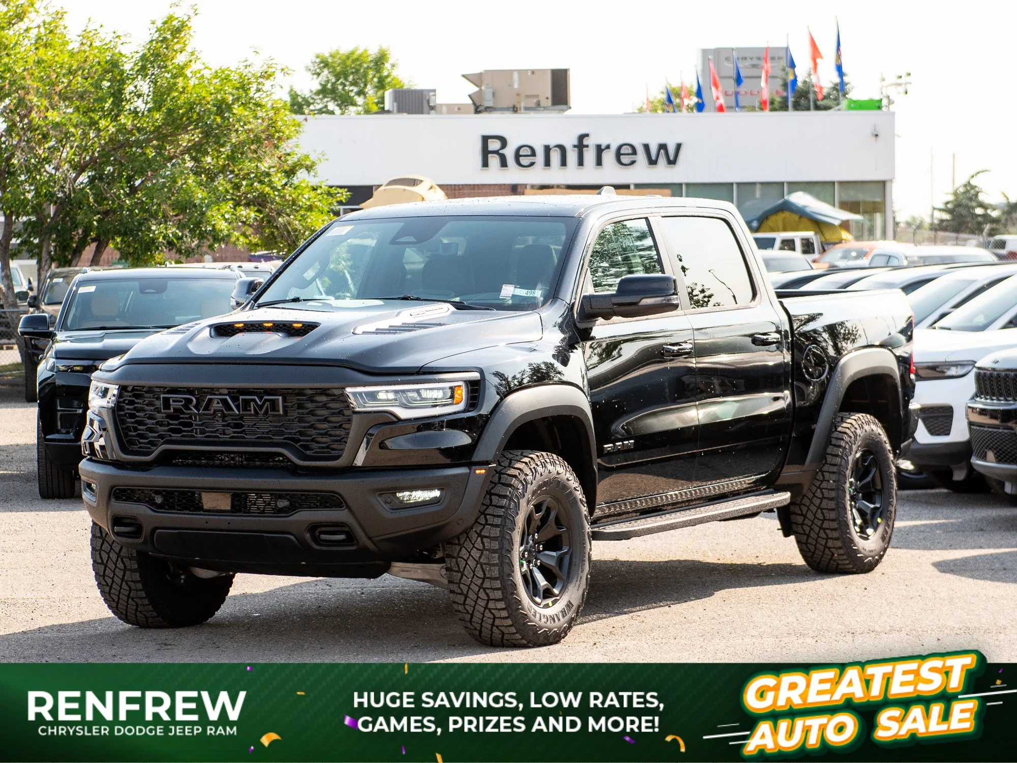 New 2026 Black RAM RHO* Crew Cab 4x4, 540 HORSEPOWER, 35 Inch Tires, Level 1 Equipment Group image 1