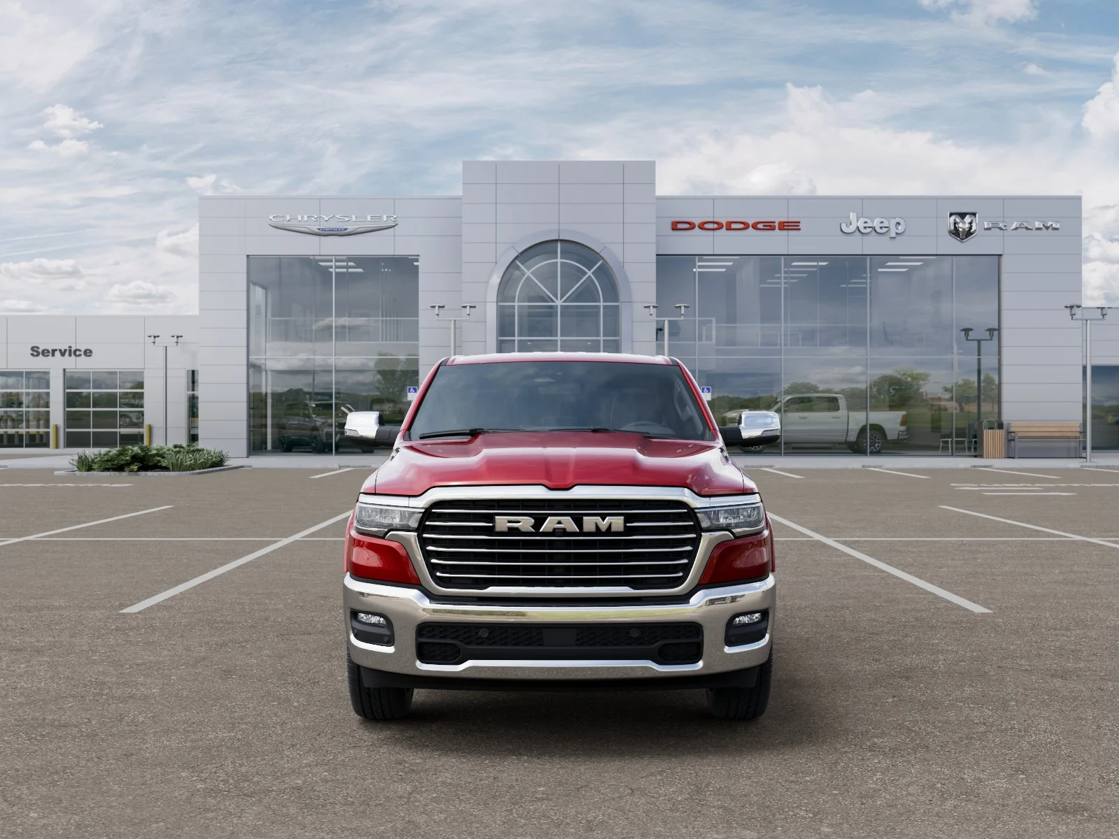 New 2026 Molten Red Pearl-Coat Exterior Paint RAM Laramie image 6