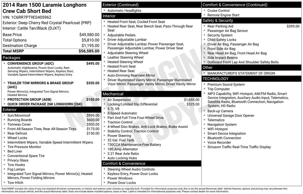 Used 2014 Red Ram Laramie Longhorn image 4
