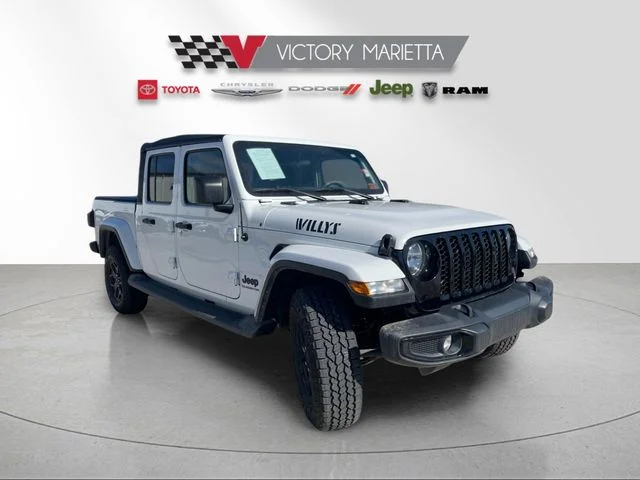 Used 2021 Bright White Clearcoat Jeep Willys image 7