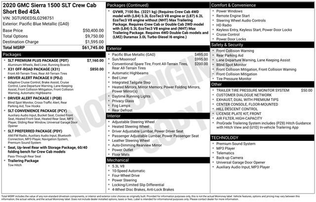 2020 GMC Sierra 1500 SLT