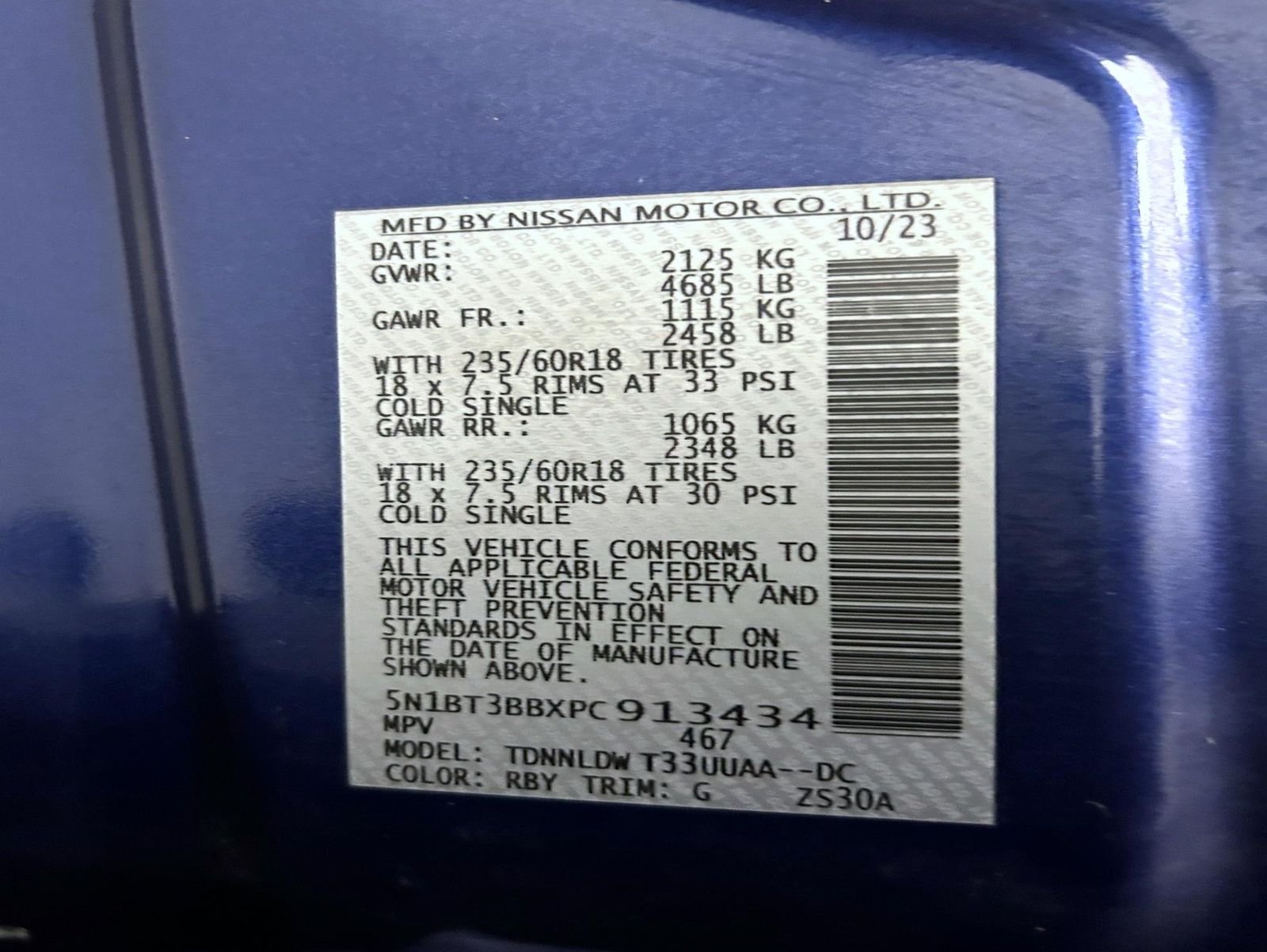 Certified Used 2023 Blue Nissan SV image 25