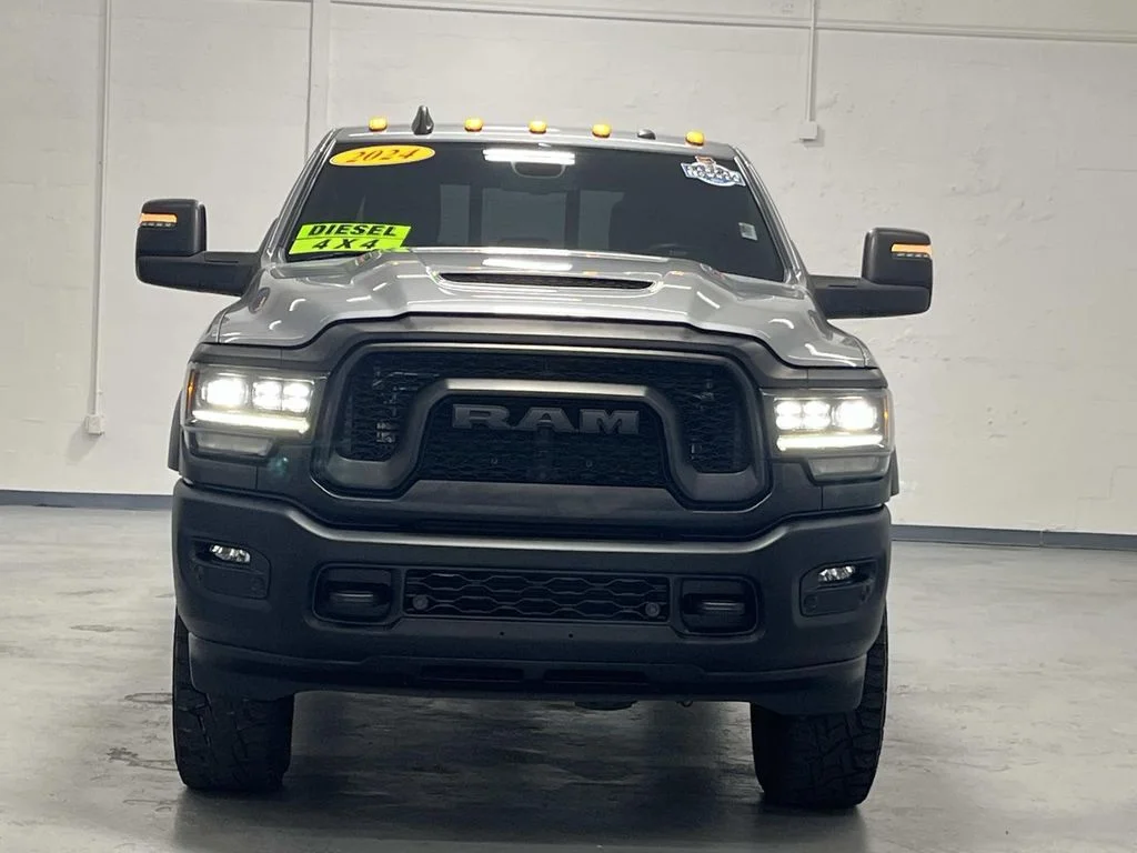 Used 2024 Billet Silver Metallic Clearcoat Ram Rebel Crew Cab 6.7L Diesel 4x4 1 Owner image 3