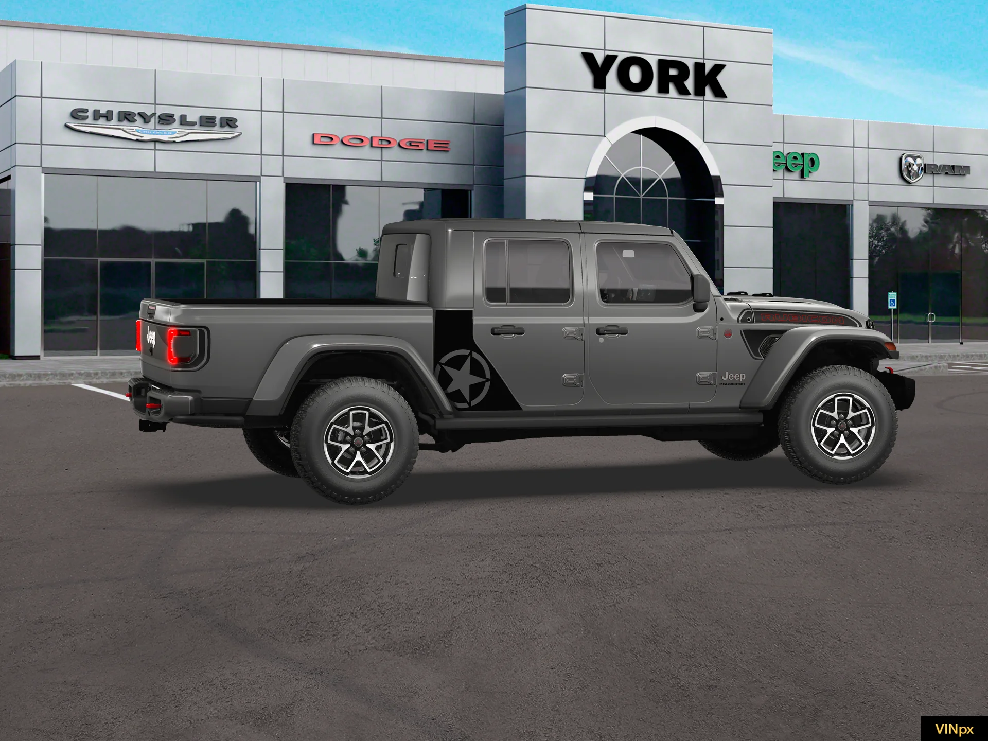 New 2026 Granite Crystal Metallic Clear-Coat Exterior Paint Jeep Rubicon X image 15