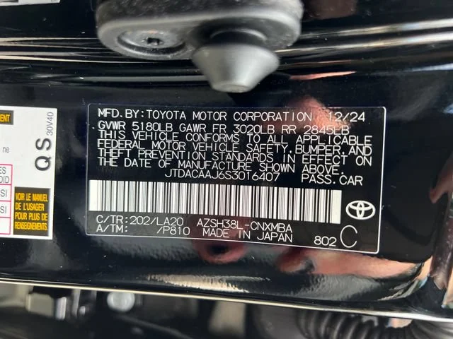 Used 2025 Black Toyota XLE image 17