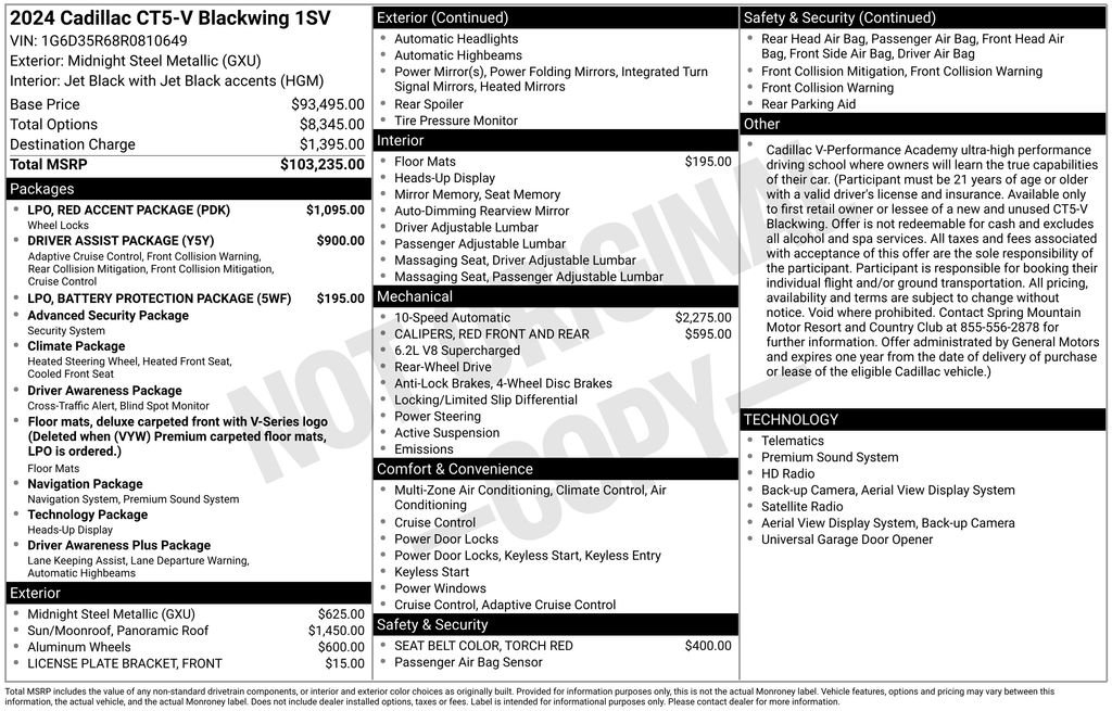 Used 2024 Black Cadillac V-Series image 11