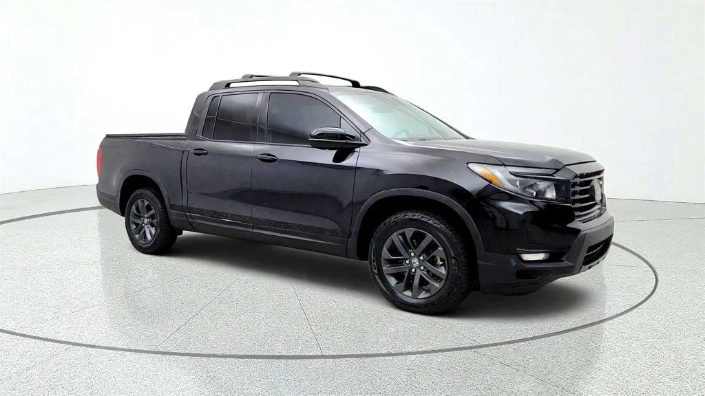 Used 2021 Crystal Black Pearl Honda Sport AWD w/ Tonneau Cover image 3