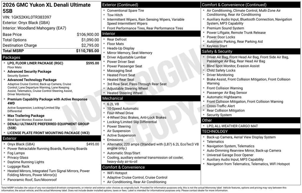 New 2026 Onyx Black GMC Denali Ultimate image 6