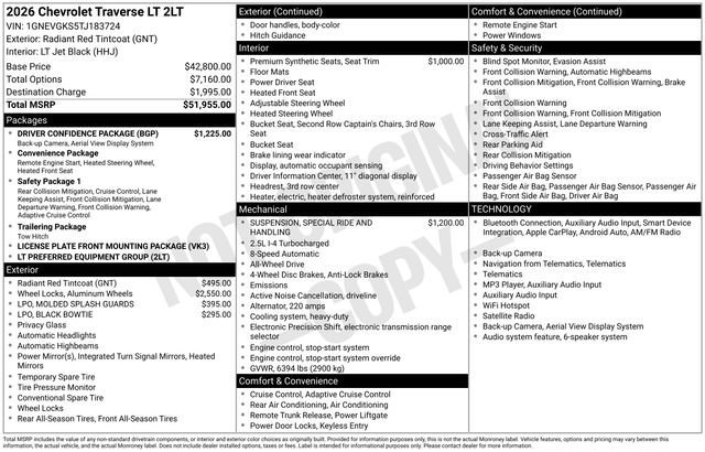New 2026 Radiant Red Tintcoat Chevrolet LT image 25