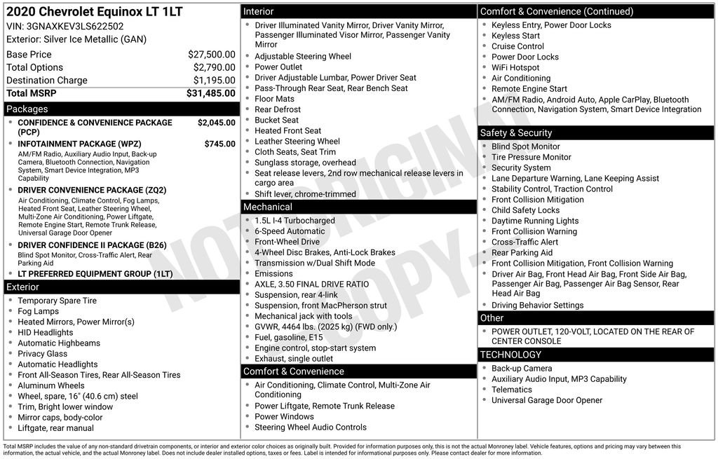 Used 2020 Silver Chevrolet LT image 21