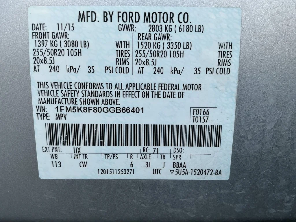 Used 2016 Silver Ford Limited image 24
