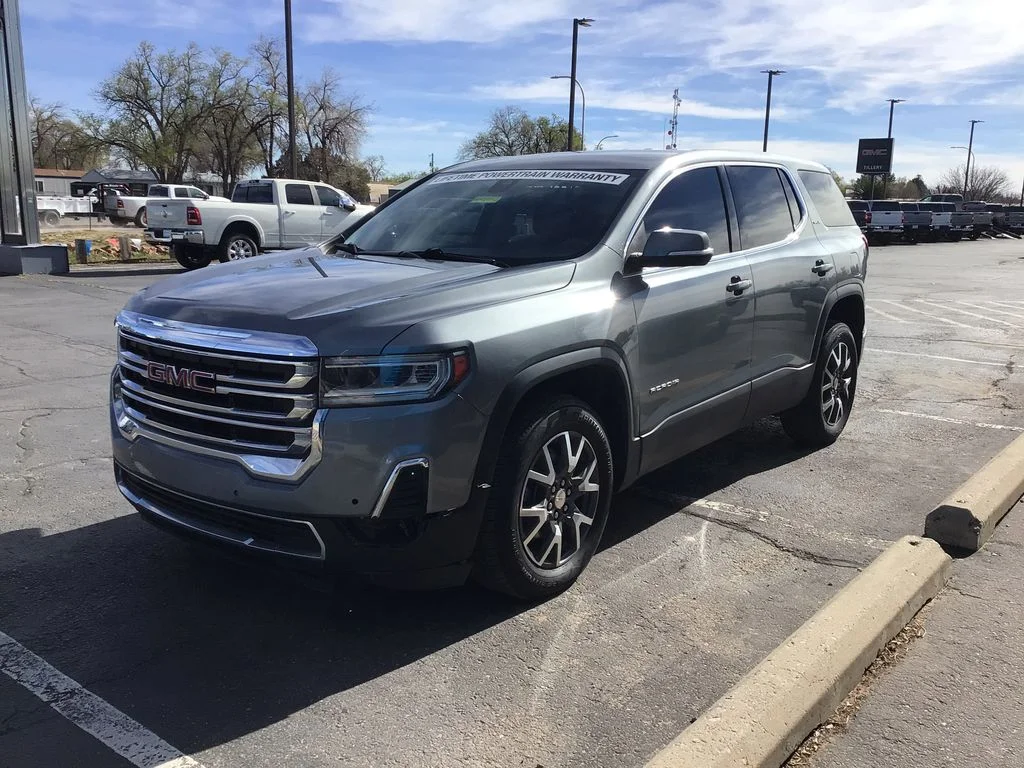 Used 2021 Satin Steel Metallic GMC SLE image 3