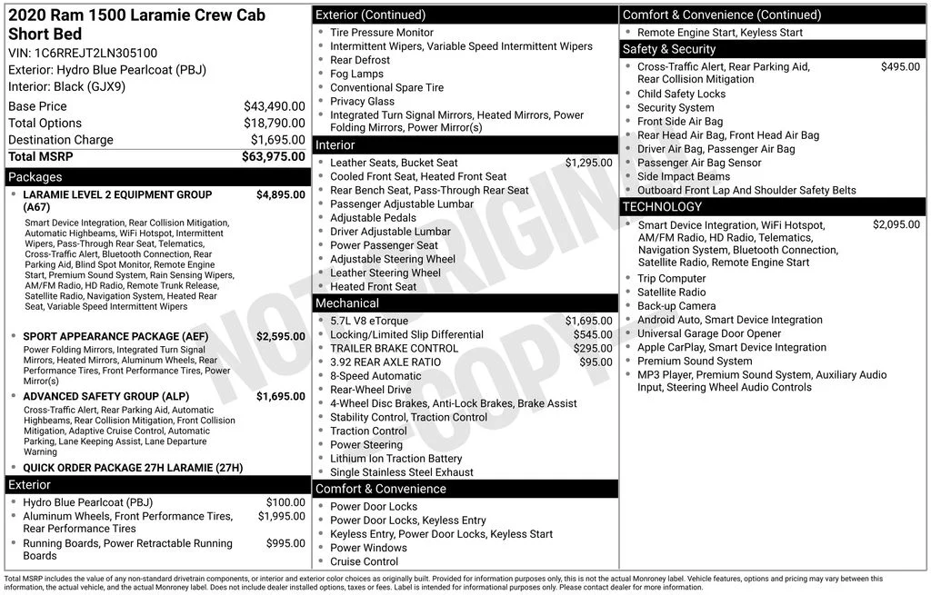 Used 2020 Blue Ram Laramie image 5