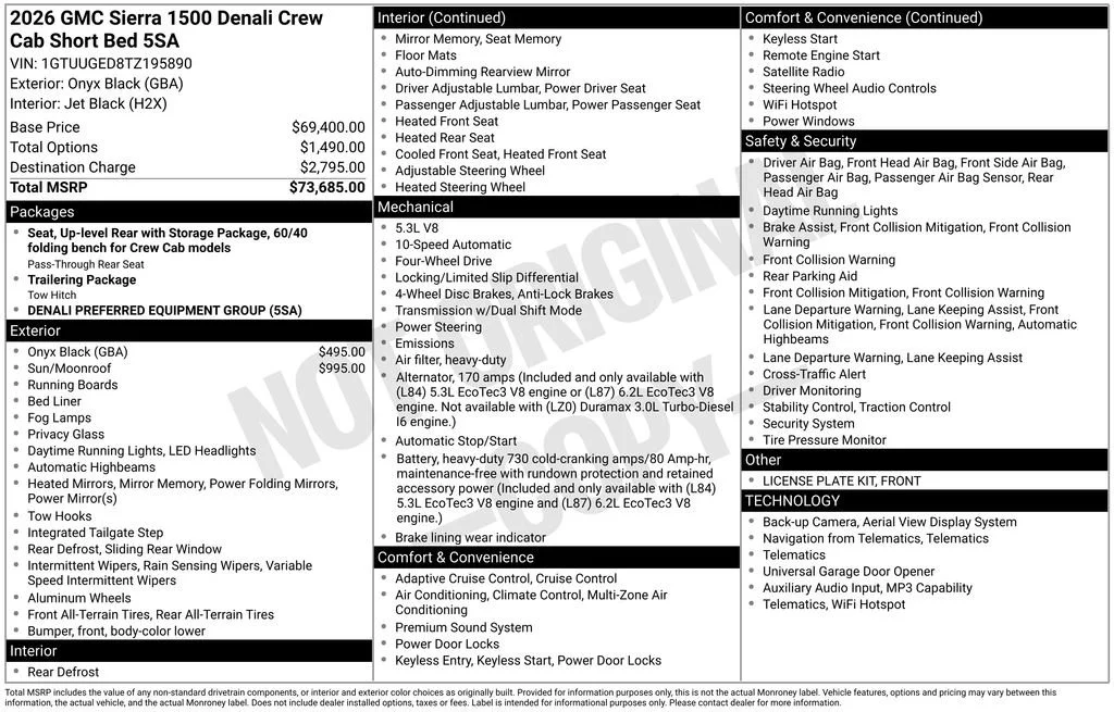 Certified Used 2026 Onyx Black GMC Denali image 5
