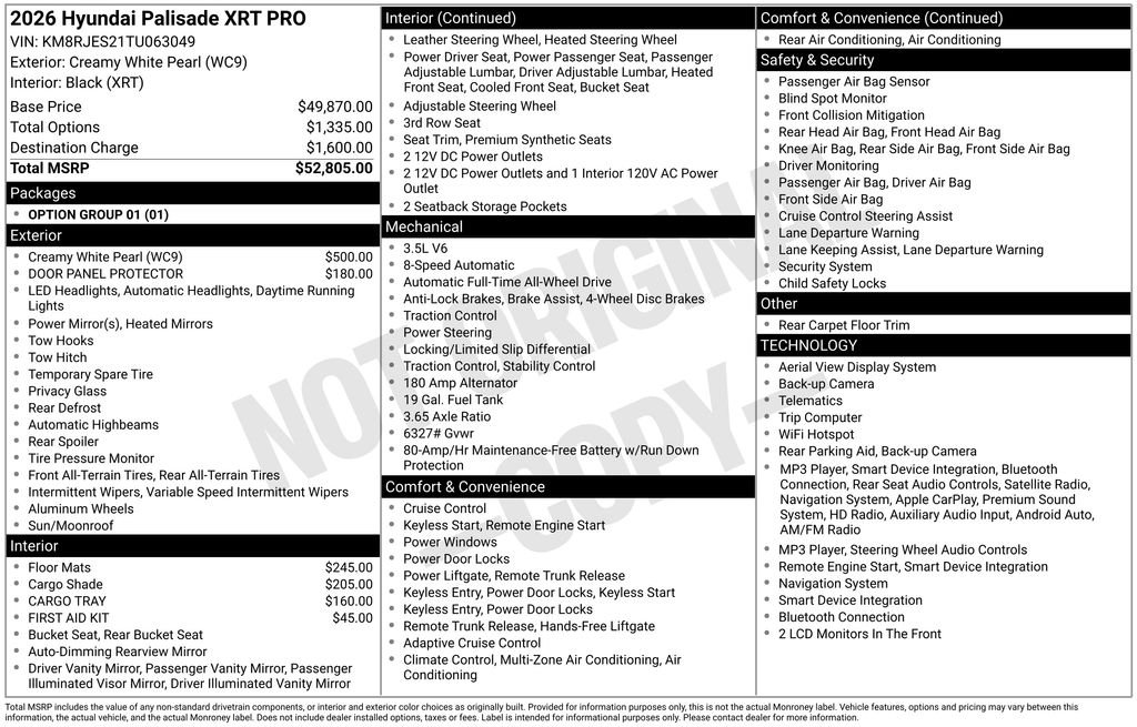 2026 Hyundai Palisade XRT Pro - Photo 10