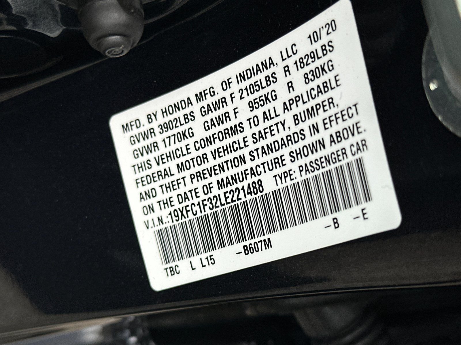 Used 2020 Aegean Blue Metallic Honda EX image 26