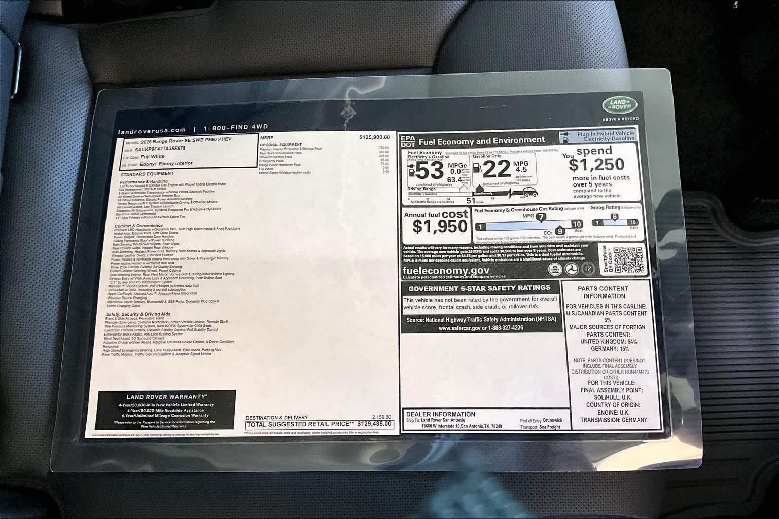 New 2026 Fuji White Land Rover SE image 21