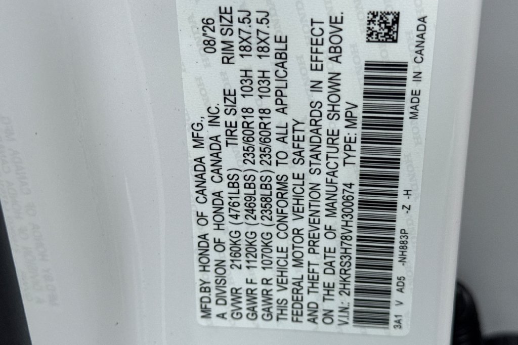 New 2027 Platinum White Pearl Honda EX-L image 27