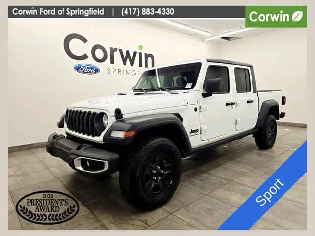 Used 2024 Bright White Clearcoat Jeep Sport image 1
