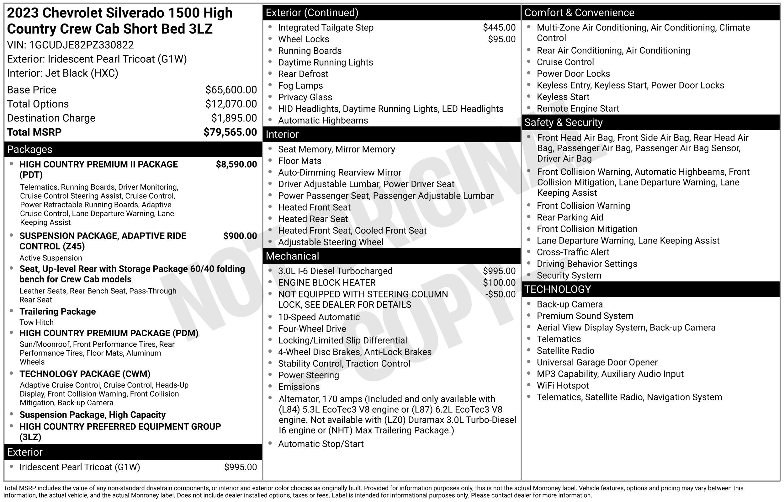 Used 2023 Iridescent Pearl Tricoat Chevrolet High Country image 49