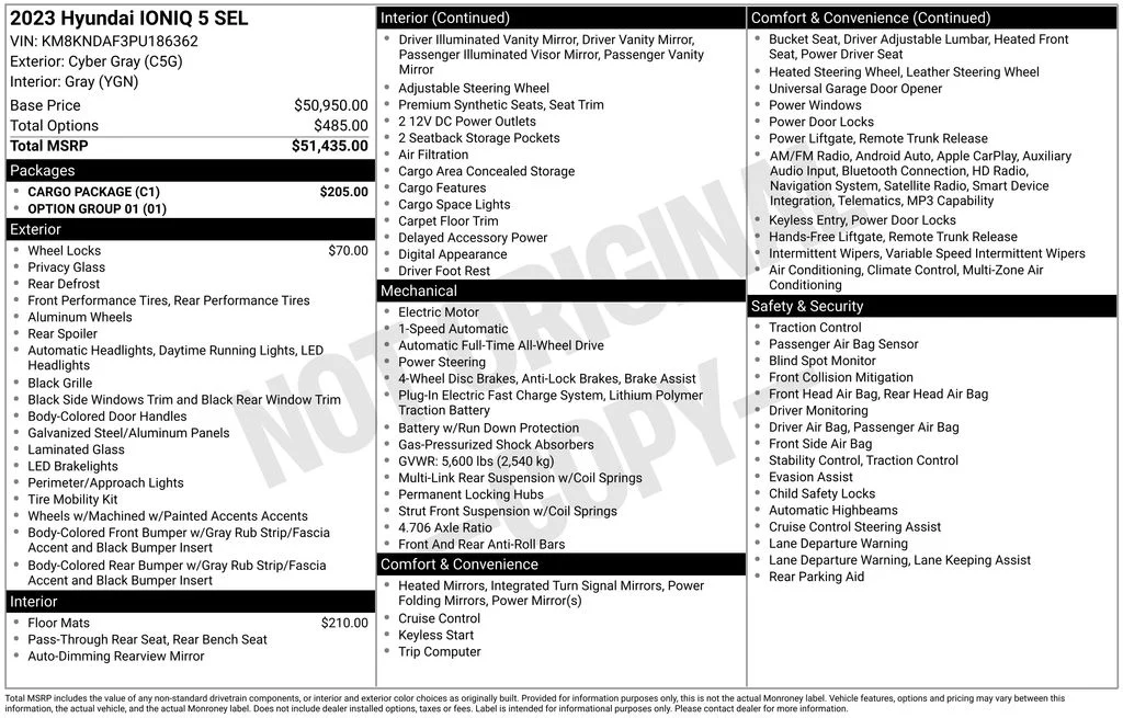 Used 2023 Gray Hyundai SEL image 17