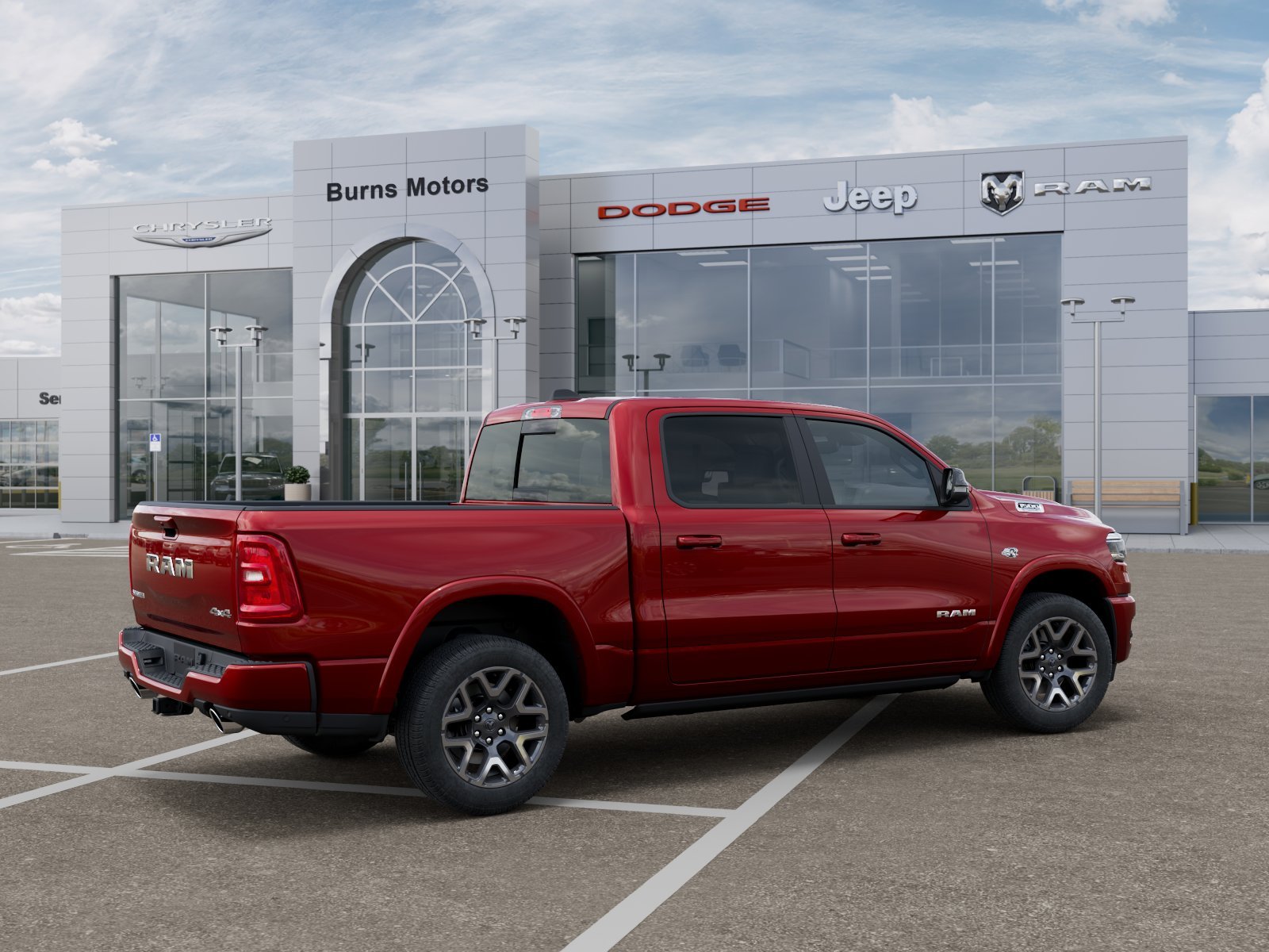 New 2026 Molten Red Pearl-Coat Exterior Paint RAM Laramie Southwest Edition image 30
