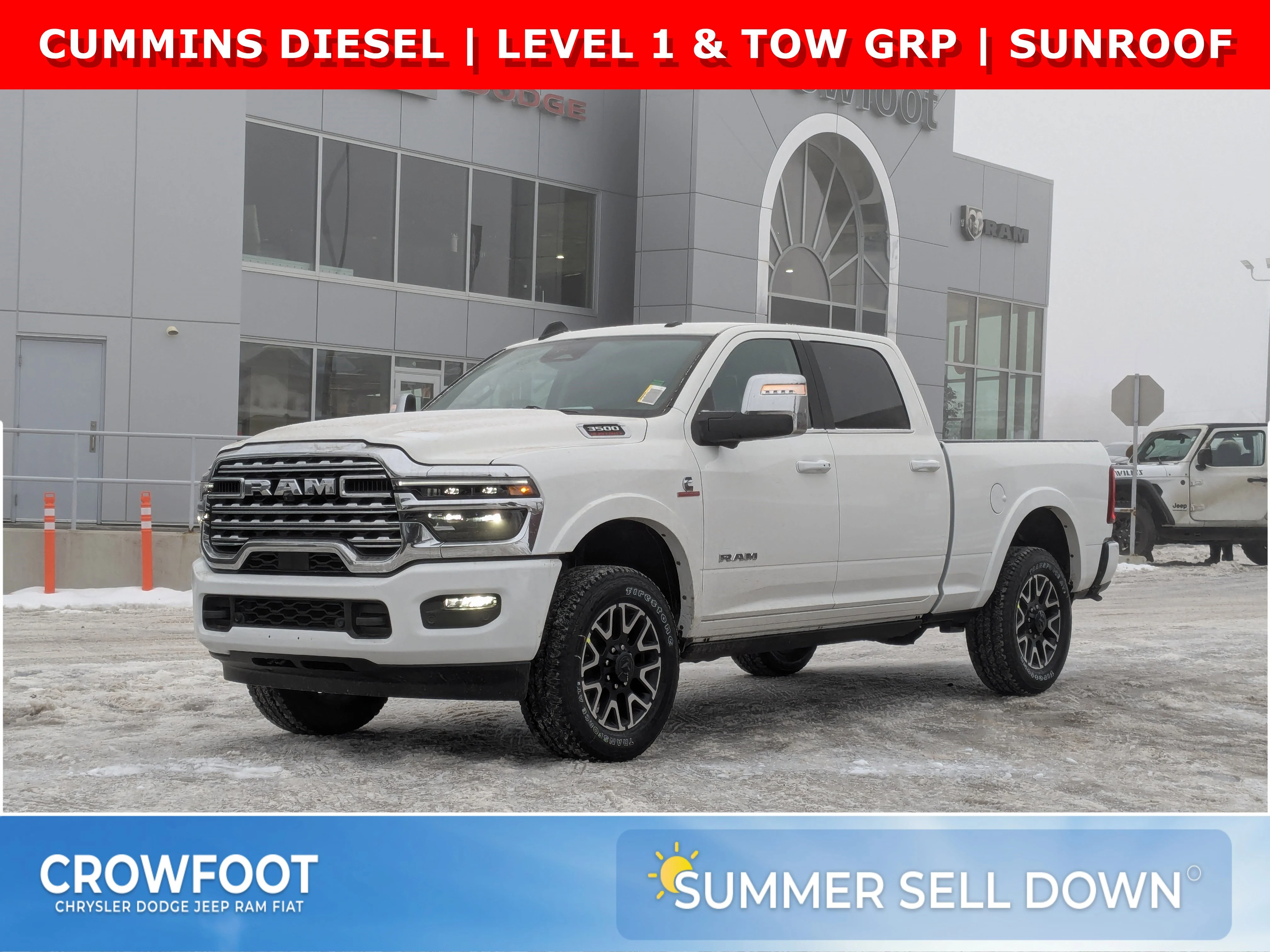 New 2026 White RAM Limited Longhorn - BISON BROWN PREMIUM LEATHER - LONGHORN LEVEL 1 EQUIP - 5TH W & GN PREP & MORE! image 1
