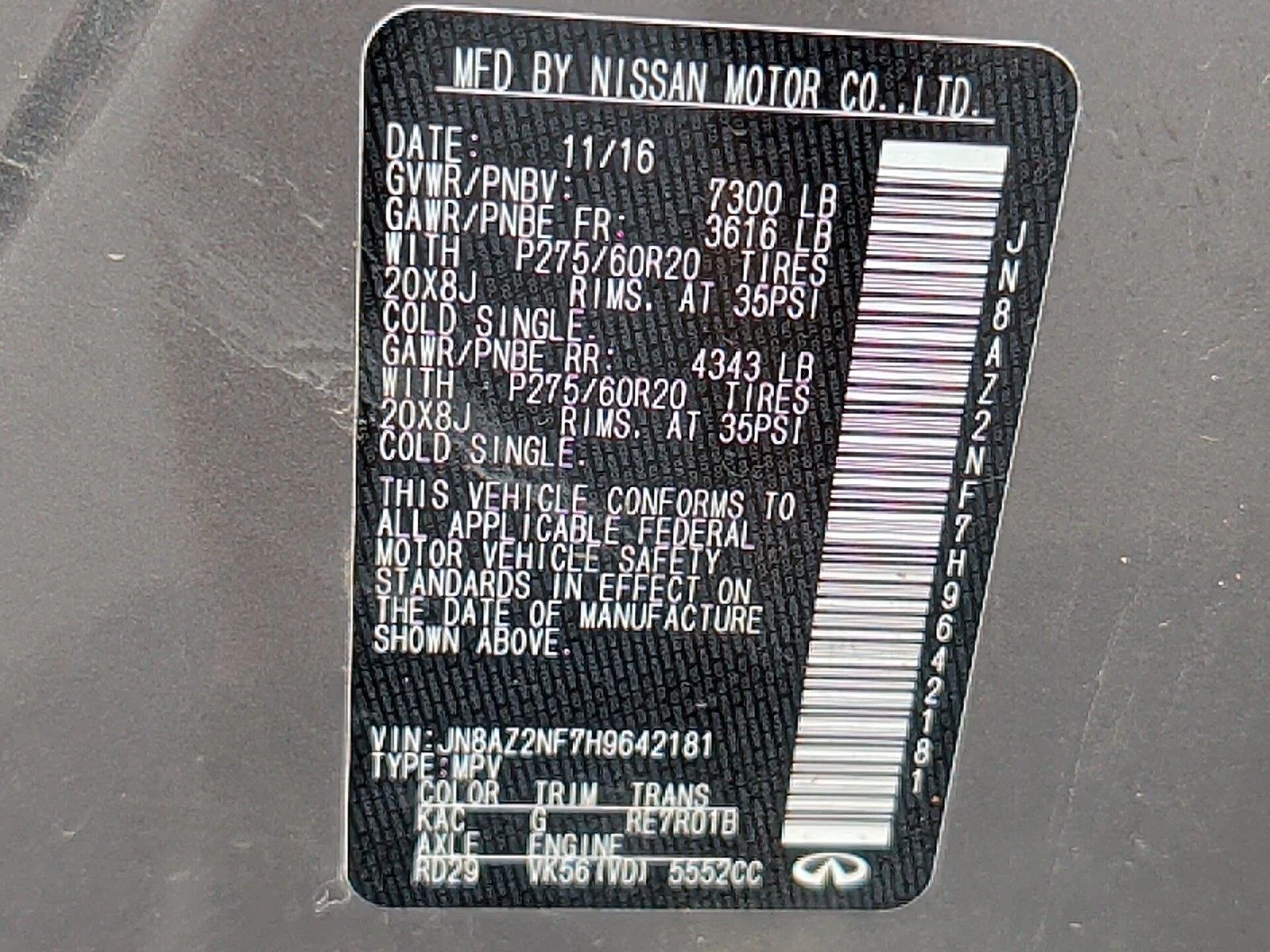 Used 2017 Majestic White INFINITI RWD image 39