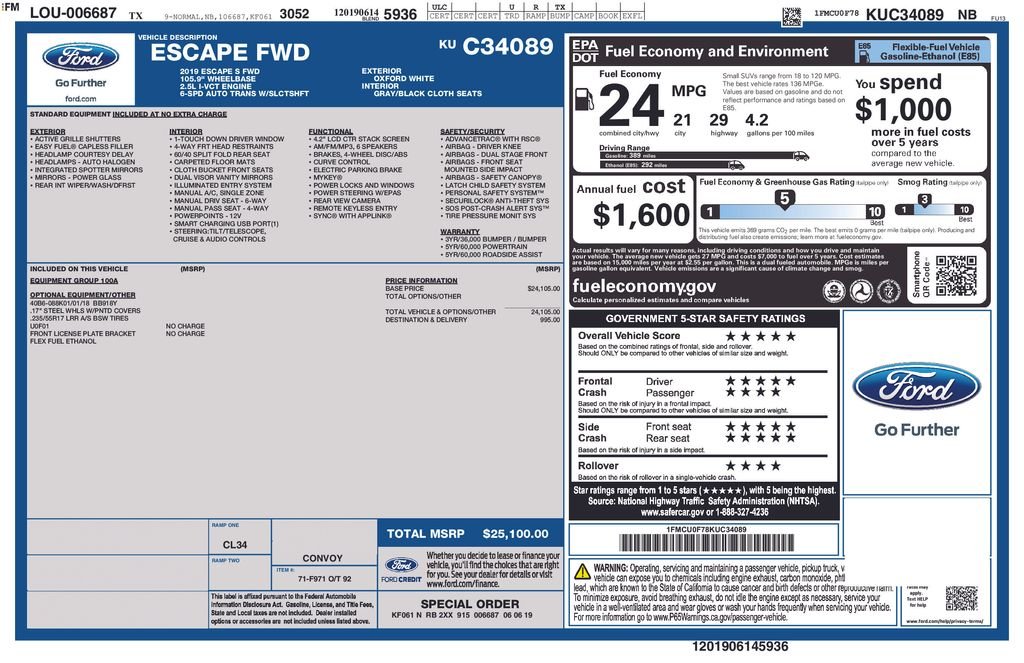Used 2019 White Ford S image 3