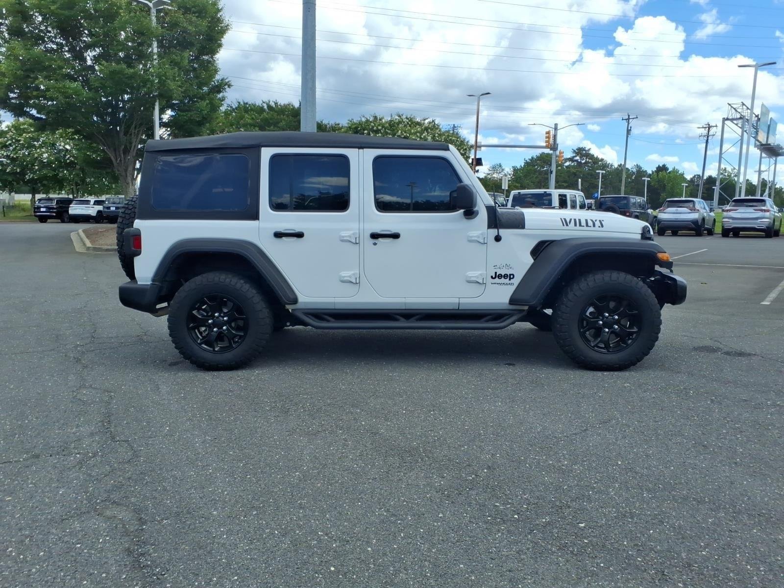 Used 2022 Bright White Clearcoat Jeep Unlimited Willys Sport image 10