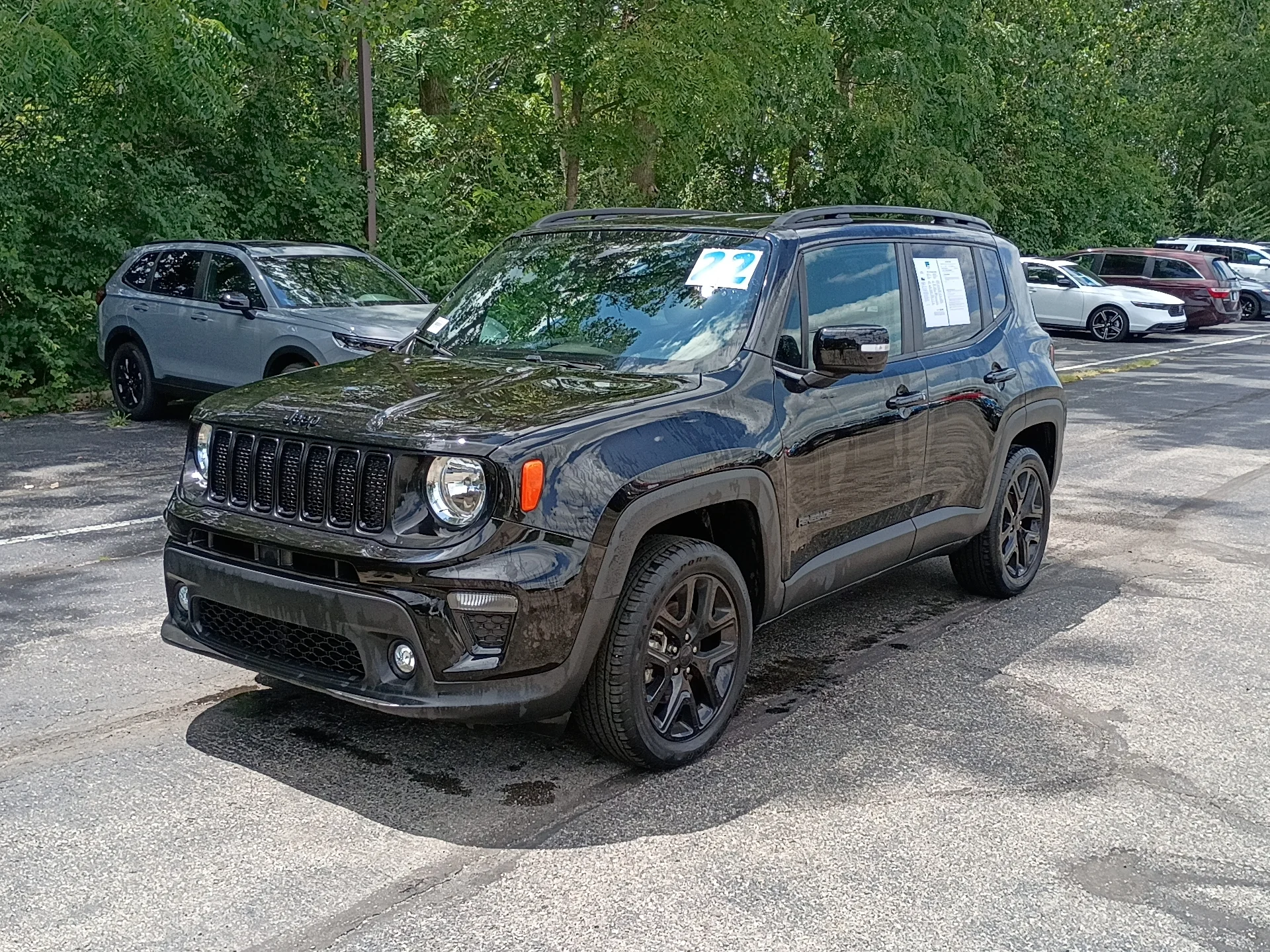 Used 2022 Black Clear Coat Jeep Altitude image 7
