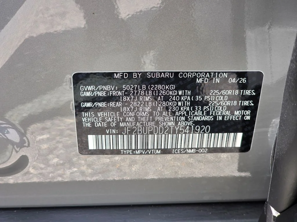 New 2026 RIVER ROCK PEARL Subaru Limited image 32