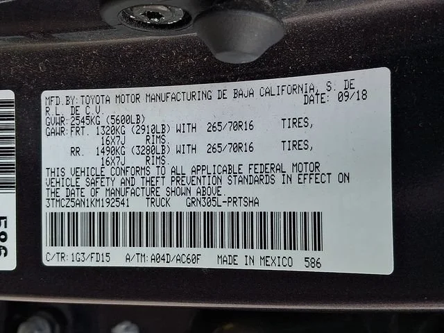 Used 2019 Gray Toyota TRD Off Road image 28