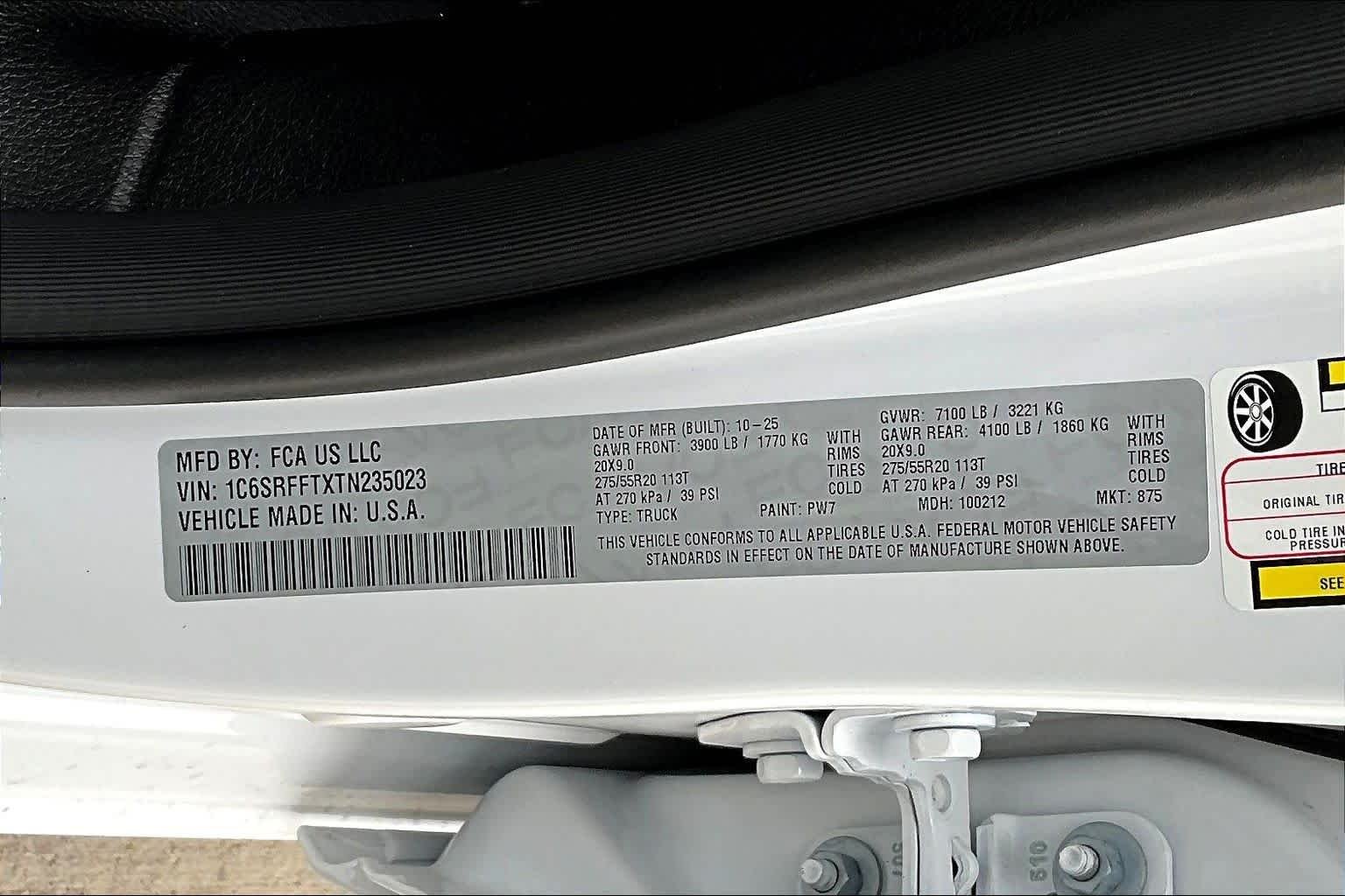 New 2026 Bright White Clear-Coat Exterior Paint RAM Big Horn image 19