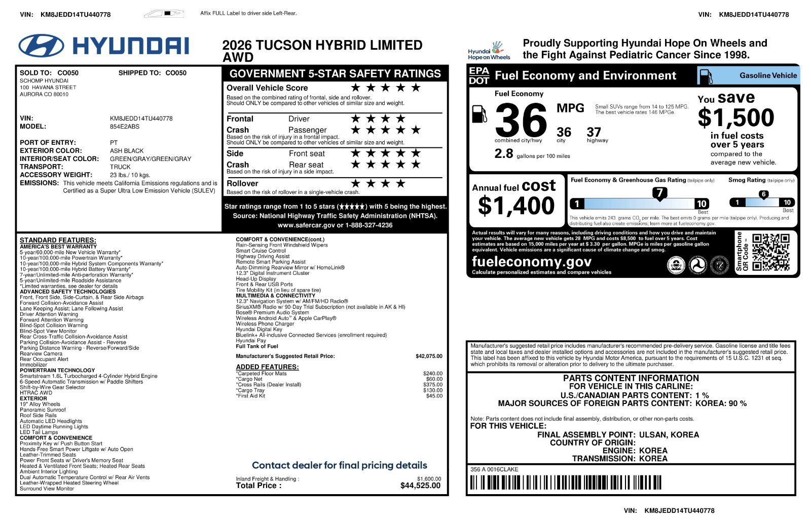 Certified Used 2026 Ash Black Hyundai Limited image 11