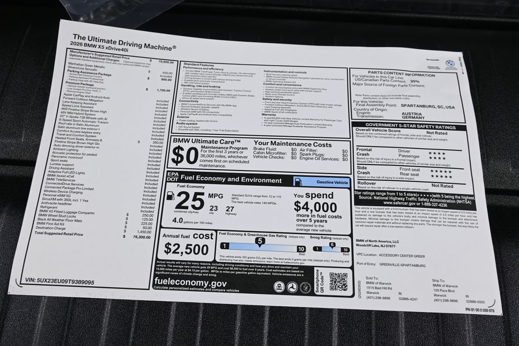 Used 2026 Green Metallic BMW xDrive40i image 36