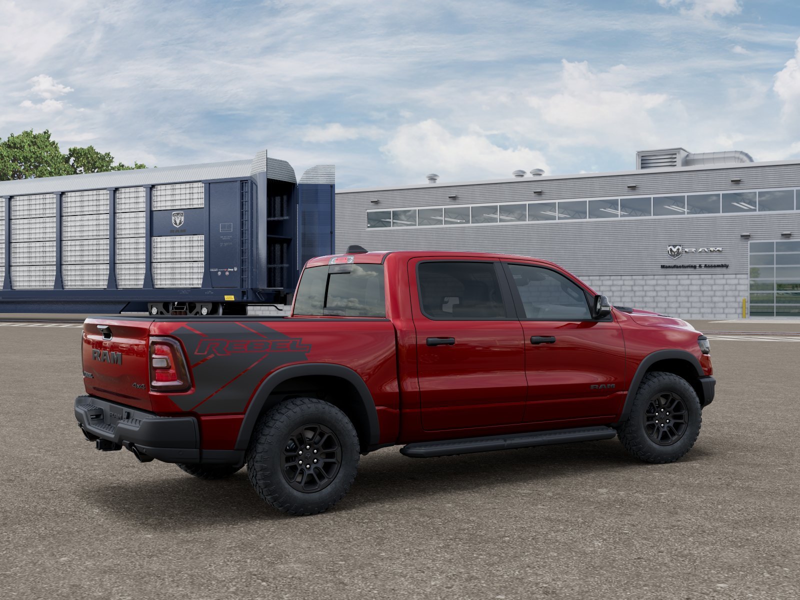 New 2027 Molten Red Pearl-Coat Exterior Paint RAM REBEL image 2