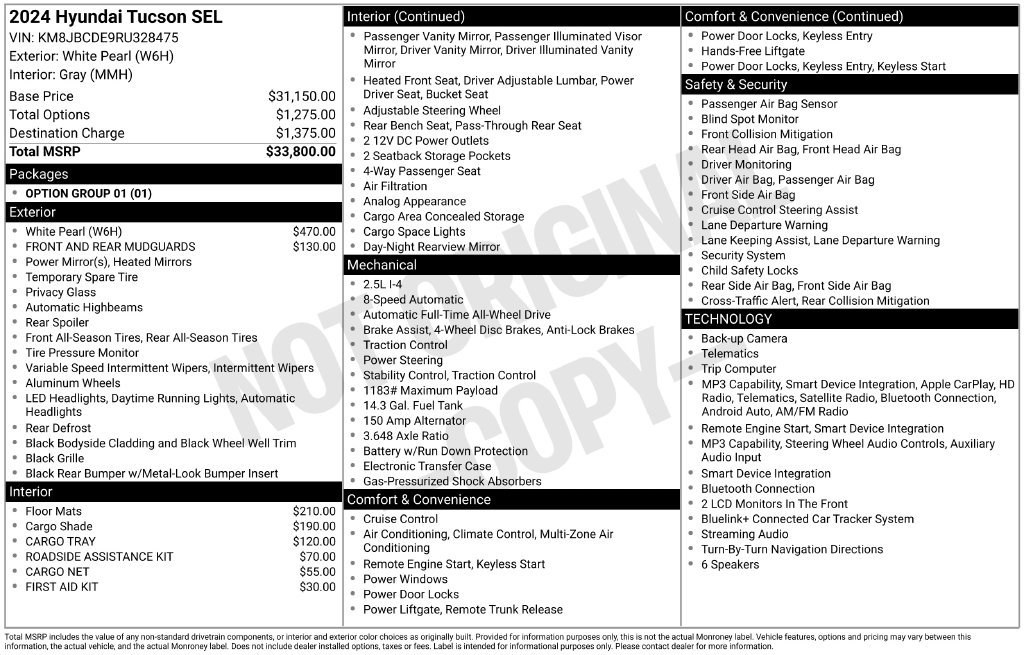 Certified Used 2024 White Hyundai SEL image 21